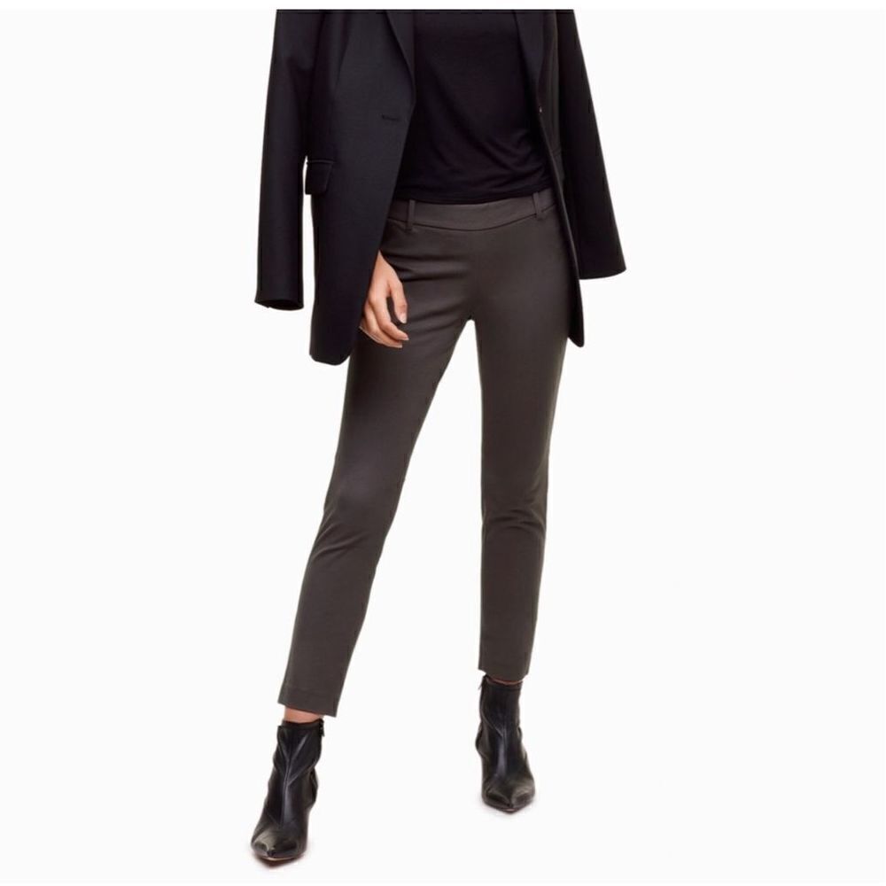 Babaton The Elliot Pants Size 2 Gray Low Rise Side Zipper Aritzia